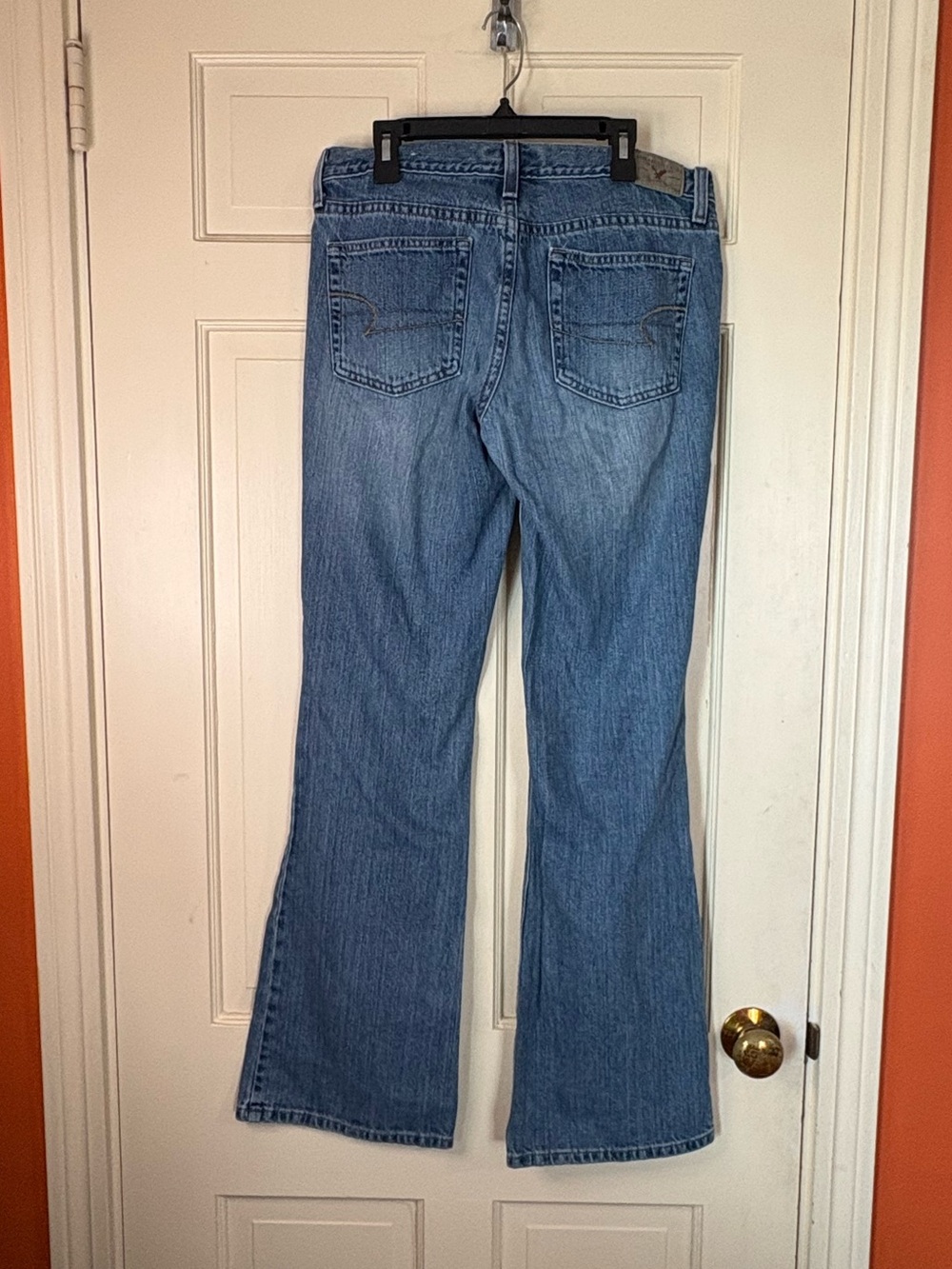 VTG American Eagle Favorite Fit Low Rise Flare Jeans Sz 6 Regular Y2K - Picture 9 of 10